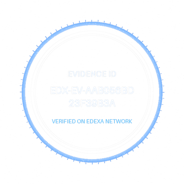 Digital evidence stamp - Evidence ID EDX-EV-AAB056BD-23F39B3A
