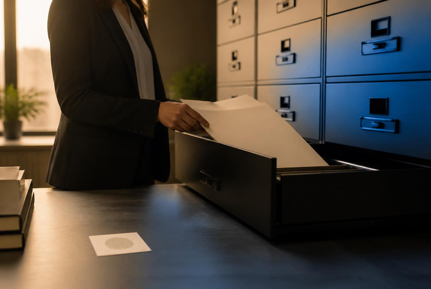A confidential business document remaining in a secure private archive